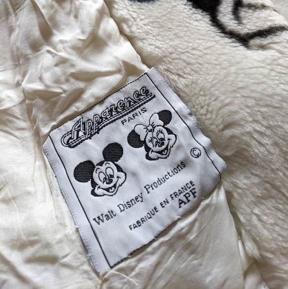 VERY RARE Kid's Vintage 1992 Disney Apparence Mickey & Minnie Faux Fur Coat - Picture 6 of 15
